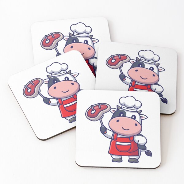 Item preview, Cute Chef Cow Cooking Barbecue Steak designed and sold by dmladero.