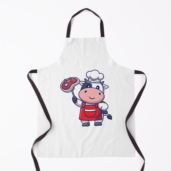 Item preview, Cute Chef Cow Cooking Barbecue Steak designed and sold by dmladero.