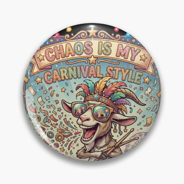 Item preview, Funny Chaos Goat Carnival Meme Wild Festival Animal Humor Gift designed and sold by Im-Ara.