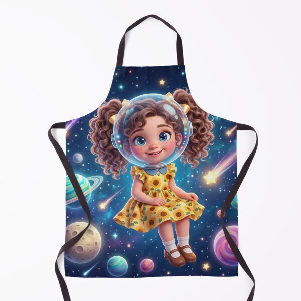 Item preview, Cosmic Curly Girl Astronaut designed and sold by LevelUpReads.