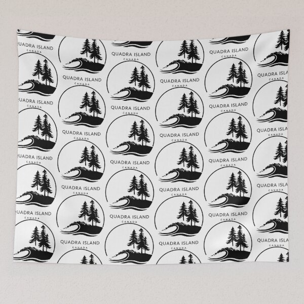 Item preview, Quadra Island Pine Trees and Ocean Wave Artwork designed and sold by MystiColo.