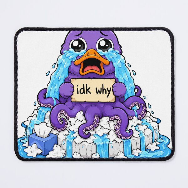 Item preview, IDK Why I'm Crying Duck-topus designed and sold by LevelUpReads.