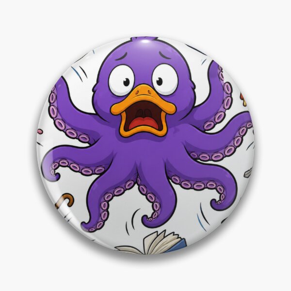 Item preview, Overwhelmed Duck-topus Dropping Everything designed and sold by LevelUpReads.
