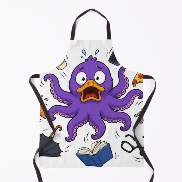 Item preview, Overwhelmed Duck-topus Dropping Everything designed and sold by LevelUpReads.