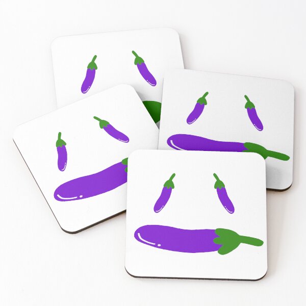 Item preview, Funny Eggplant Face Kawaii Cartoon designed and sold by Rexusstain.