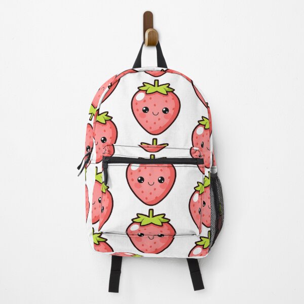 Item preview, Cute Smiling Strawberry Kawaii Cartoon designed and sold by Rexusstain.