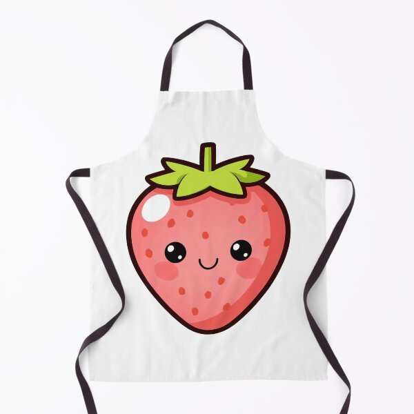 Item preview, Cute Smiling Strawberry Kawaii Cartoon designed and sold by Rexusstain.