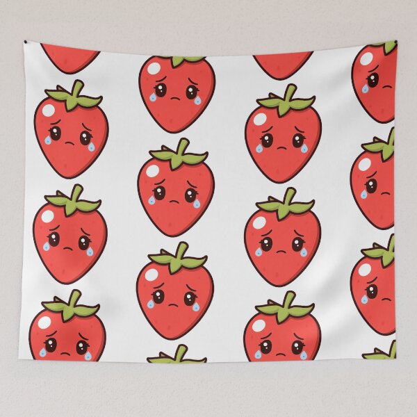 Item preview, Sad Crying Strawberry Kawaii Cartoon designed and sold by Rexusstain.