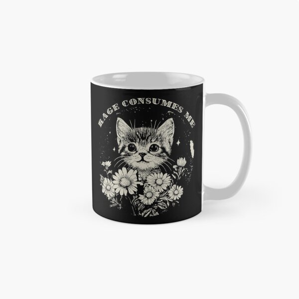 Item preview, Cute Cat Rage Consumes Me Funny Sarcastic Kitten Flower designed and sold by roycehopkins.