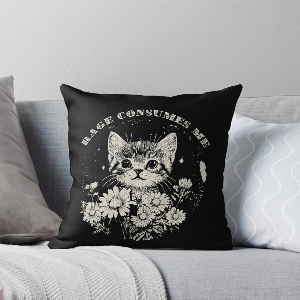 Item preview, Cute Cat Rage Consumes Me Funny Sarcastic Kitten Flower designed and sold by roycehopkins.