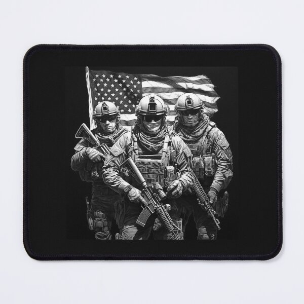 Item preview, American Special Forces Black and White Military Art designed and sold by inkoutninja.