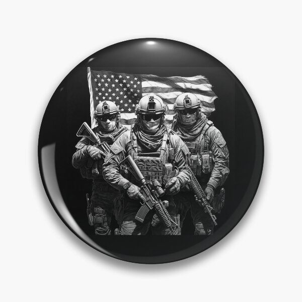 Item preview, American Special Forces Black and White Military Art designed and sold by inkoutninja.