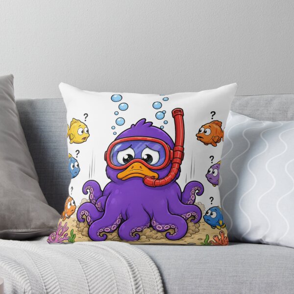 Item preview,  Confused Snorkeling Duck-topus designed and sold by LevelUpReads.