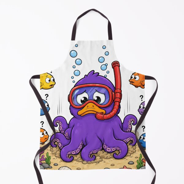 Item preview, Confused Snorkeling Duck-topus designed and sold by LevelUpReads.