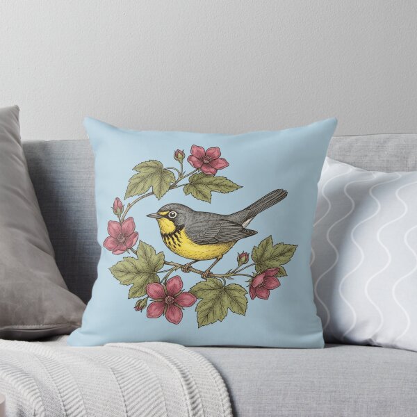 Item preview, Botanical Canada Warbler Bird Wildlife Art designed and sold by BirdsnStuff.