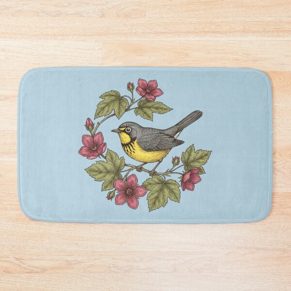 Item preview, Botanical Canada Warbler Bird Wildlife Art designed and sold by BirdsnStuff.