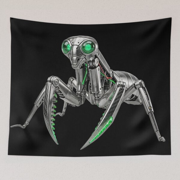 Item preview, Neon Infiltrator: Bionic Mantis Drone designed and sold by BGM by AI.