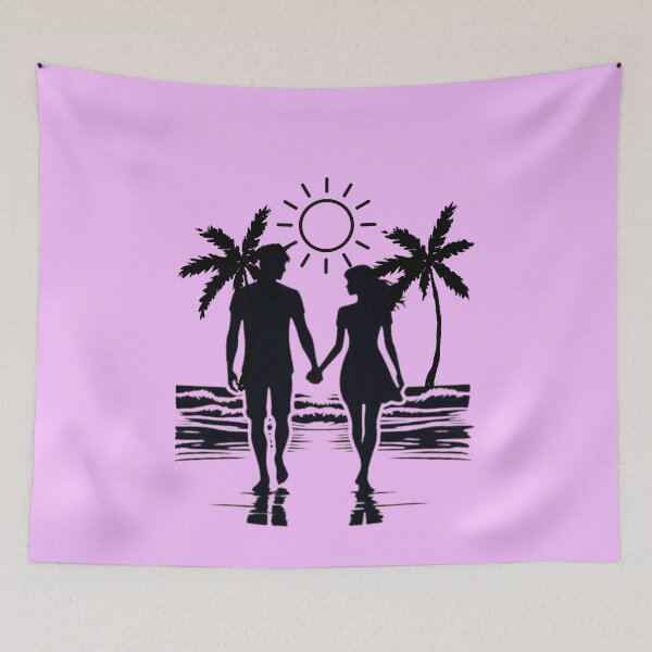 Item preview, Coastal Romance Silhouette T Shirt Design  designed and sold by digitalbob60.