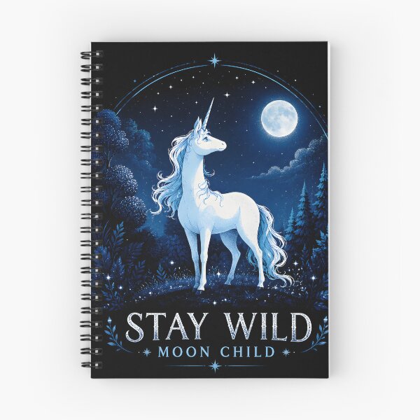 Item preview, Stay Wild Moon Child – Mystical Unicorn Framed Art Print | Celestial Fantasy Night Print designed and sold by AbstractAuraArt.