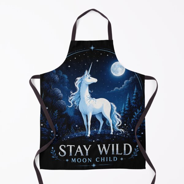 Item preview, Stay Wild Moon Child – Mystical Unicorn Framed Art Print | Celestial Fantasy Night Print designed and sold by AbstractAuraArt.