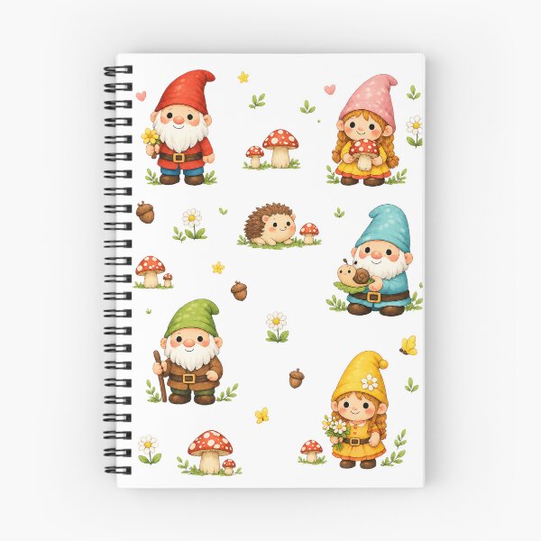 Artikelvorschau, Niedliches Gnome-Design – Verspielte, gemütliche Cottagecore-Fantasy-Illustration entworfen und verkauft von CosmicCutouts.