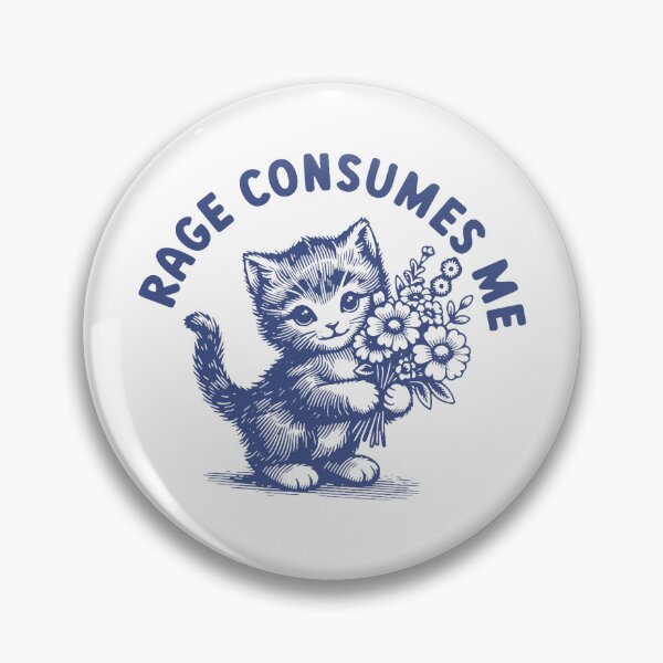 Item preview, Rage Consumes Me Cat Flower Cute Kitty Cat Meme designed and sold by herbwaters.