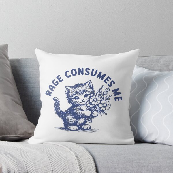 Item preview, Rage Consumes Me Cat Flower Cute Kitty Cat Meme designed and sold by herbwaters.
