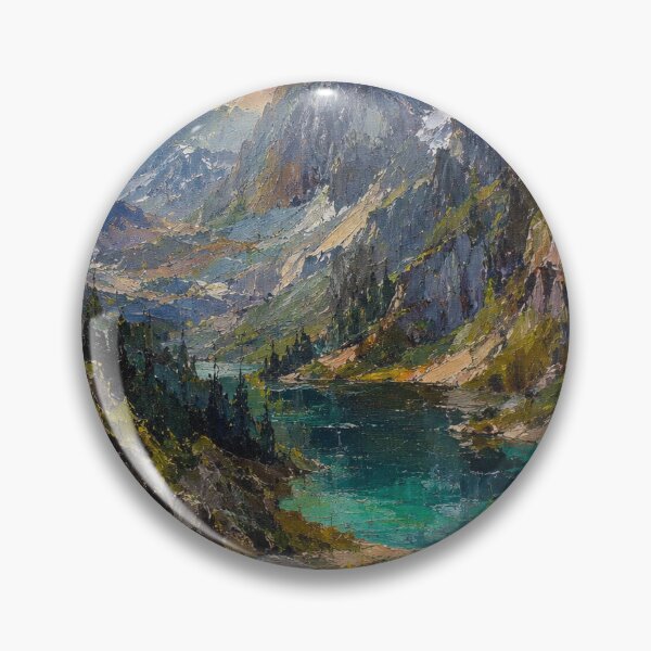 Artikelvorschau, Gemälde vom Impasto Mountain Lake entworfen und verkauft von SaryaSmyth19.