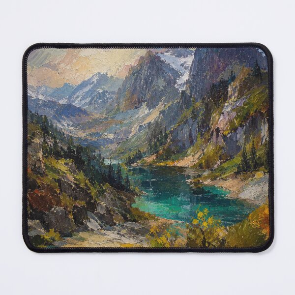 Item preview, Impasto Mountain Lake Painting designed and sold by SaryaSmyth19.