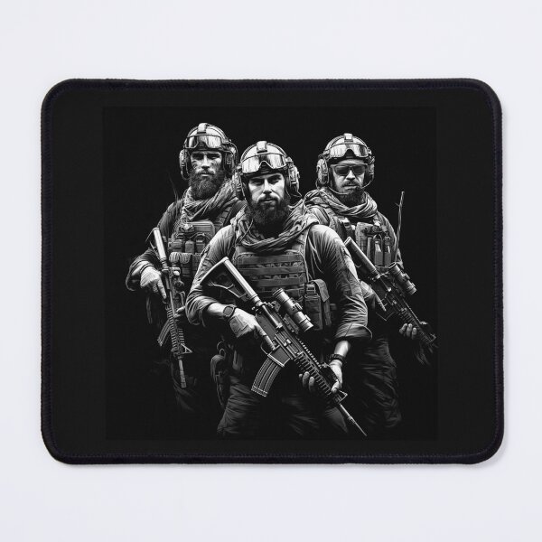 Item preview, Tactical Soldier Team Black and White Military Art designed and sold by inkoutninja.