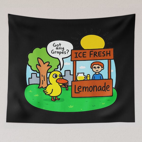 Item preview, Got Any Grapes? Duck Song Meme Lemonade Stand designed and sold by SanTiOmal.