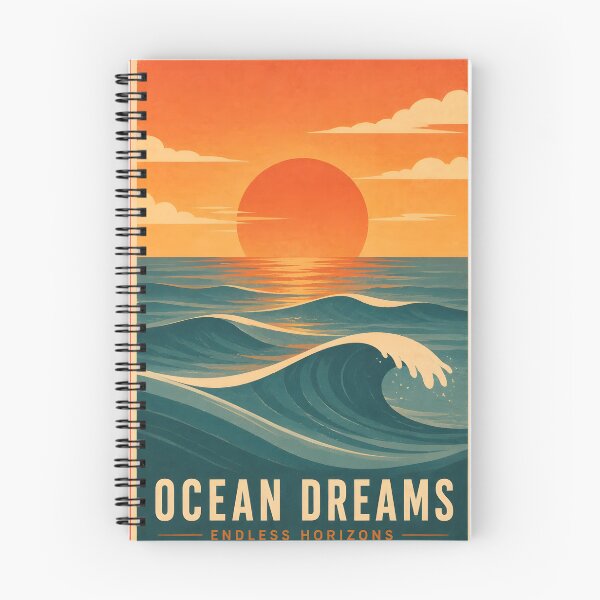 Item preview, Endless Tide – Retro Ocean Dreamscape designed and sold by johndesignwaves.