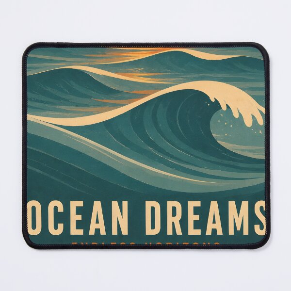 Item preview, Endless Tide – Retro Ocean Dreamscape designed and sold by johndesignwaves.