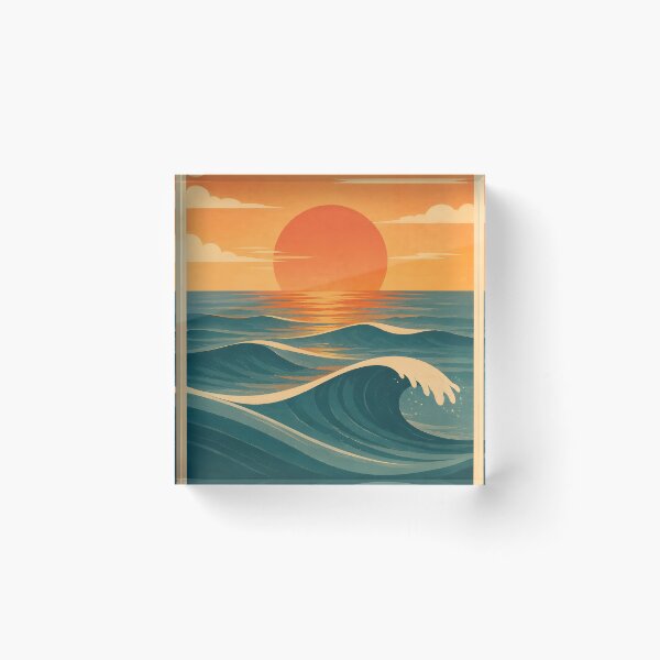 Item preview, Endless Tide – Retro Ocean Dreamscape designed and sold by johndesignwaves.