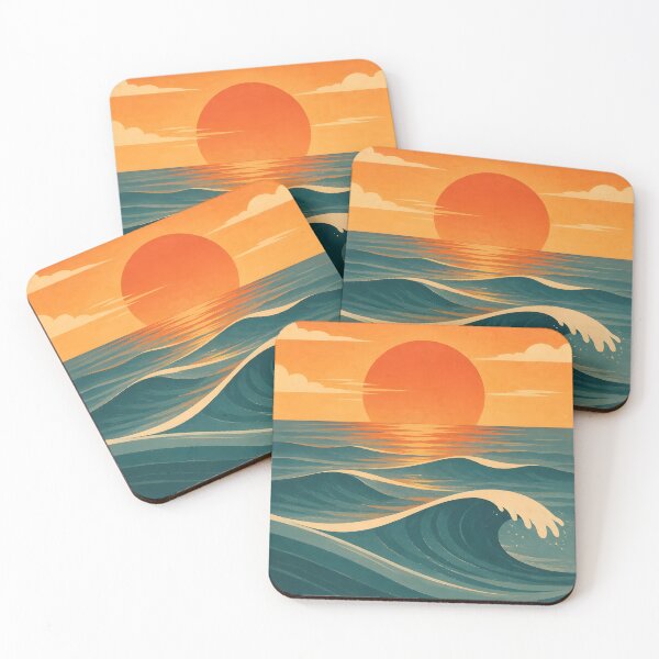 Item preview, Endless Tide – Retro Ocean Dreamscape designed and sold by johndesignwaves.