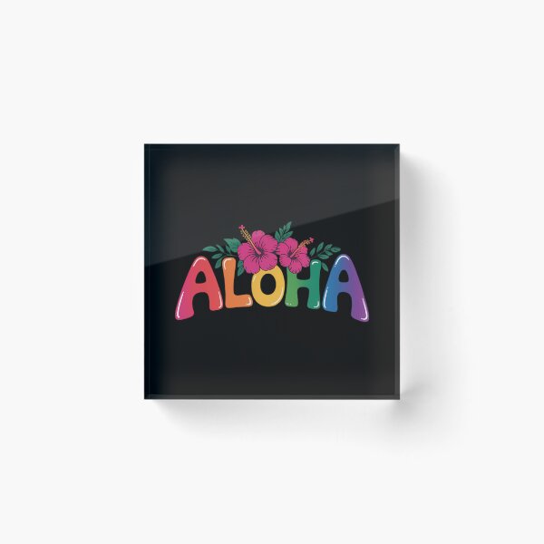 Item preview, Aloha LGBT Gay Pride Day Rainbow Flag State Flower designed and sold by TrinaEspinoza.