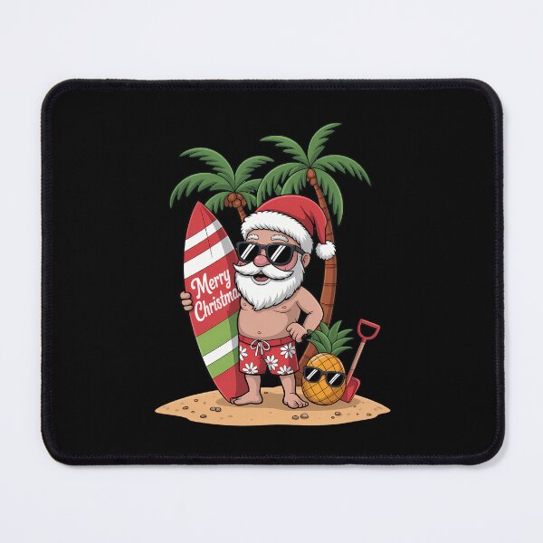 Item preview, Christmas in July Santa Hawaiian Surfing Gifts Summer Surf designed and sold by TrinaEspinoza.