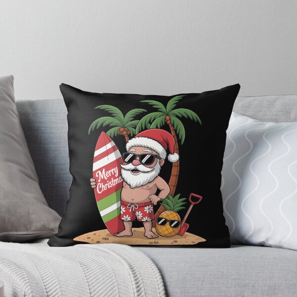Item preview, Christmas in July Santa Hawaiian Surfing Gifts Summer Surf designed and sold by TrinaEspinoza.