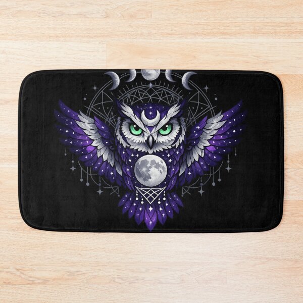Item preview, Cosmic Lunar Owl Mystical Forest Spirit Art designed and sold by tineldesign.