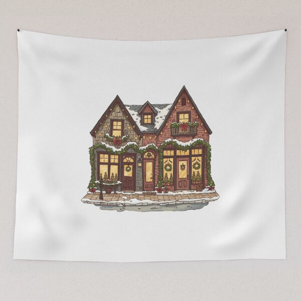 Item preview, Cozy Christmas Village Main Street designed and sold by CozyinTime.