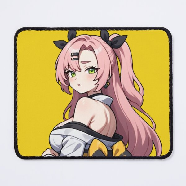 Item preview, Pink Hair Anime Girl in White Floral Yukata designed and sold by Jimakmo.