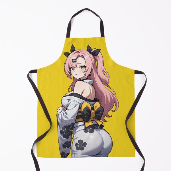 Item preview, Pink Hair Anime Girl in White Floral Yukata designed and sold by Jimakmo.