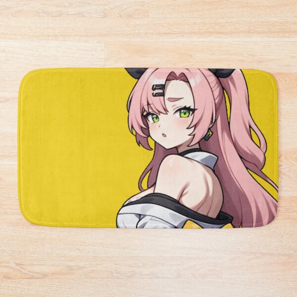 Item preview, Pink Hair Anime Girl in White Floral Yukata designed and sold by Jimakmo.