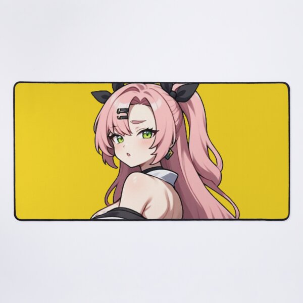 Item preview, Pink Hair Anime Girl in White Floral Yukata designed and sold by Jimakmo.