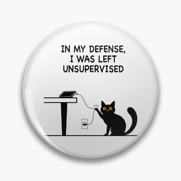 Item preview, Funny Black Cat Pulling Phone Charger Cable Minimalist Sticker Design designed and sold by JoelmaQ.