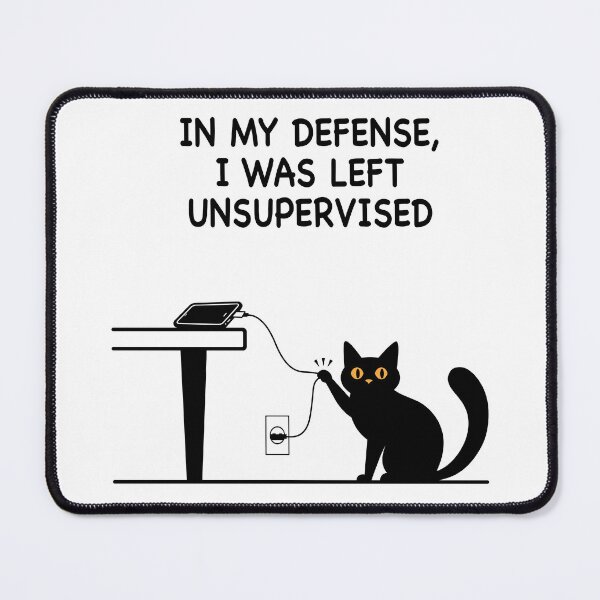 Item preview, Funny Black Cat Pulling Phone Charger Cable Minimalist Sticker Design designed and sold by JoelmaQ.