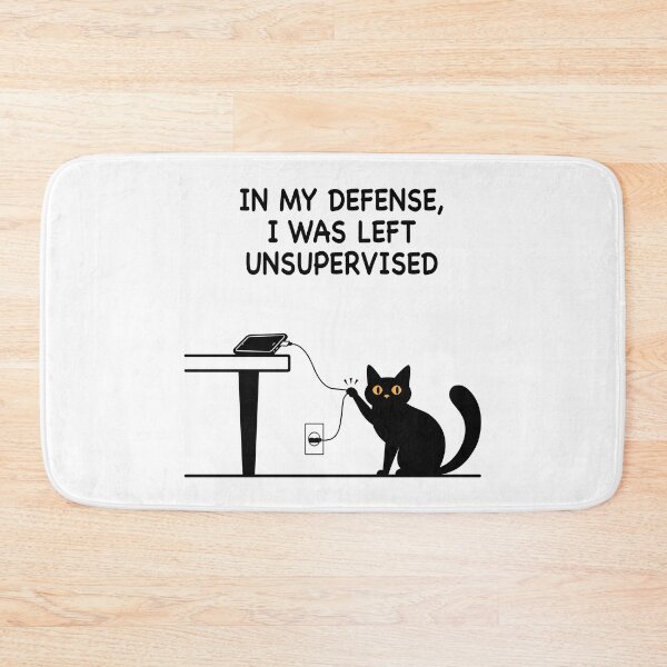 Item preview, Funny Black Cat Pulling Phone Charger Cable Minimalist Sticker Design designed and sold by JoelmaQ.