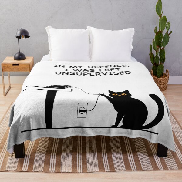 Item preview, Funny Black Cat Pulling Phone Charger Cable Minimalist Sticker Design designed and sold by JoelmaQ.