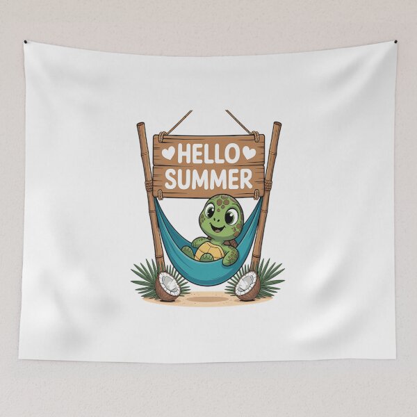 Item preview, Hello Summer Turtle Hammock designed and sold by LelandBrStore.