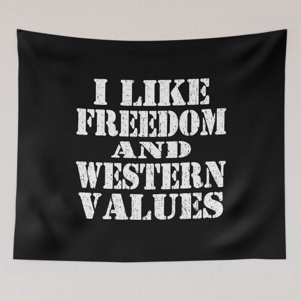 Item preview, I Like Freedom And Western Values Patriotic Vintage Democracy Human Rights Common Sense  designed and sold by Jt41.